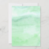 Blue Garden Watercolor Stiems Polterabend Einladung (Rückseite)