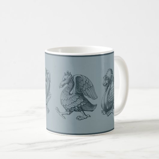 Blue Gargoyles Coffee Tasse (VorderseiteRechts)