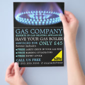 Blue Gas Ring, Gas Engineer & Lieferantenwerbung Flyer (Hand)
