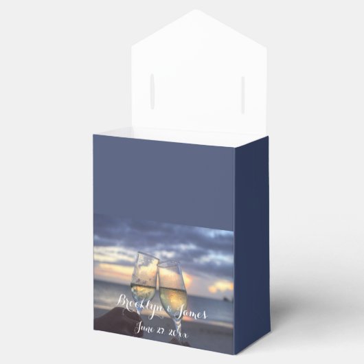Blue Gastgeschenk Hochzeit Boxes Sunset On Beach Geschenkschachtel (Geöffnet)