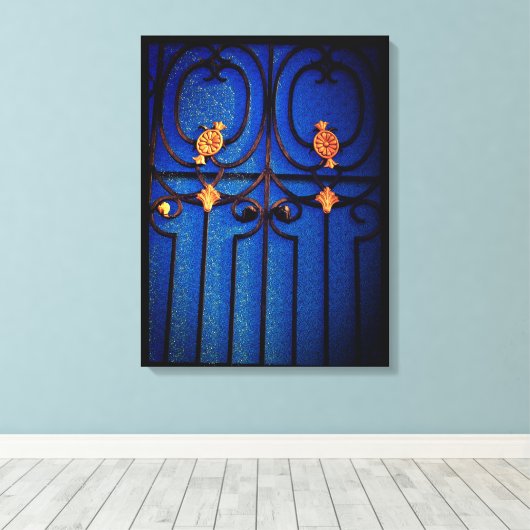 Blue Gate Leinwanddruck (Insitu (Holzboden))