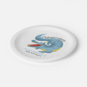 Blue Gator Boys Geburtstagsparty Pappteller (Schrägansicht)