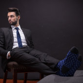 Blue Gavel Pattern Attorney Krawatte