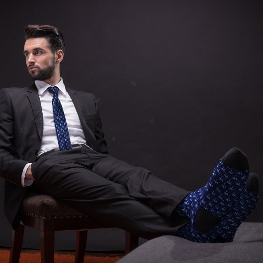 Blue Gavel Pattern Attorney Krawatte