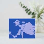 Blue Gay Liebe Postkarte (Stehend Vorderseite)