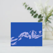 Blue Gay Liebe Postkarte (Stehend Vorderseite)