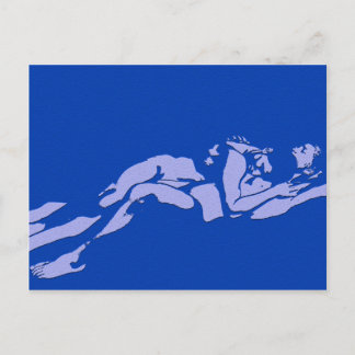 Blue Gay Liebe Postkarte