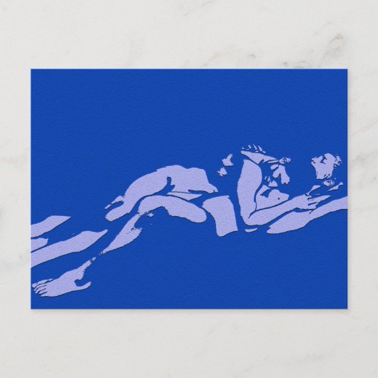Blue Gay Liebe Postkarte (Vorderseite)