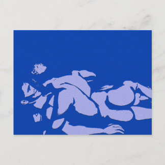 Blue Gay Liebe Postkarte