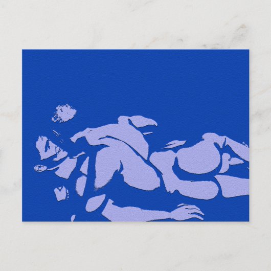 Blue Gay Liebe Postkarte (Vorderseite)