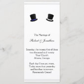Blue Gay Wedding Program für Top Hats und Bow Kraw Programm (Vorderseite)