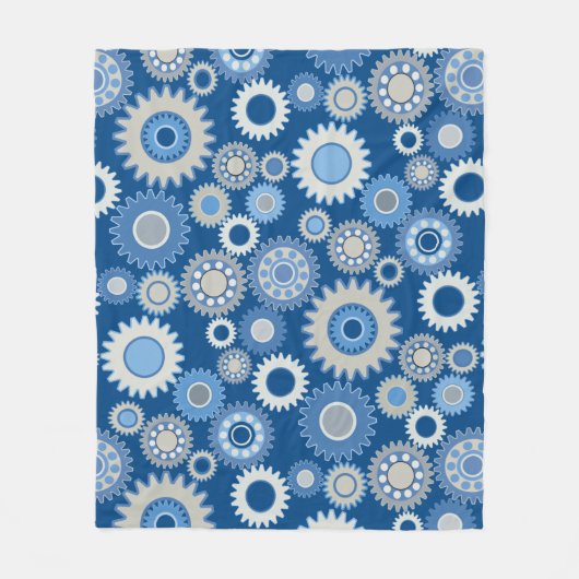 Blue Gears Fleece Blanket (Vorderseite)
