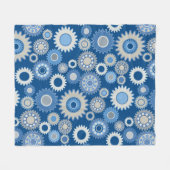 Blue Gears Fleece Blanket (Vorderseite (Horizontal))