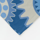 Blue Gears Fleece Blanket (Ecke)