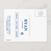 Blue Gecko Geburtstagsparty Einladung Postkarte (Rückseite)