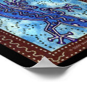Blue Gecko Print Poster (Ecke)