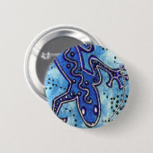 Blue Gecko Round Button (Vorne & Hinten)