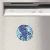 Blue Gecko Round Magnet (In Situ (Geschirrspüler))