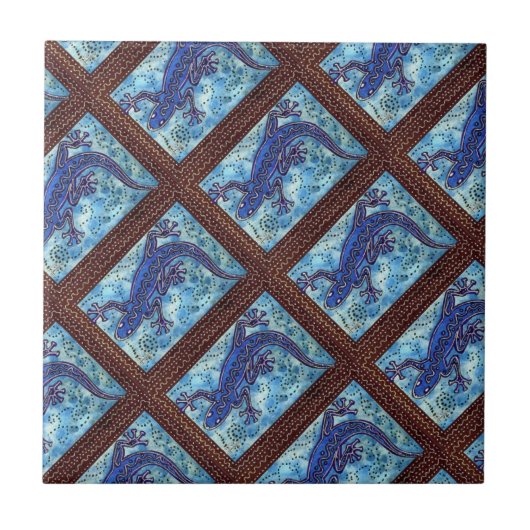 Blue Gecko Tile Fliese (Vorderseite)
