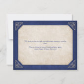 Blue Geek Book Library Literary Wedding Dankeskarte (Rückseite)