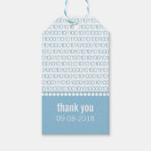 Blue Geek Chic Binary Code Geschenktasten Geschenkanhänger (Vorderseite)