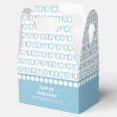 Blue Geek Chic Binary Code Gevor Boxes Geschenkschachtel (Geöffnet)