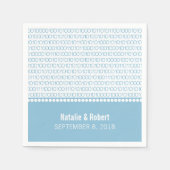 Blue Geek Chic Binary Code Paper Napkins Serviette (Vorderseite)