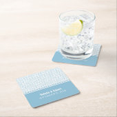 Blue Geek Chic Binary Code Paper-Untersetzer Rechteckiger Pappuntersetzer (Vor Ort)