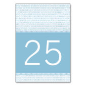 Blue Geek Chic Binary Code Table Card Tischnummer (Rückseite)
