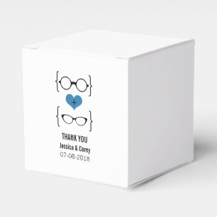 Blue Geeky Glasses Gastgeschenk Hochzeit Box Geschenkschachtel