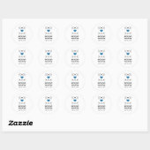Blue Geeky Glasses Save the Date Stickers (Blatt)