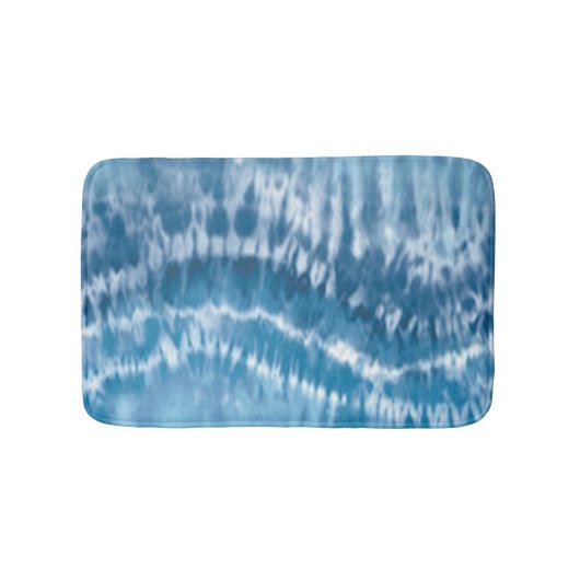 Blue Gefärbte Krawatte Bath Mat Badematte (Vorderseite)
