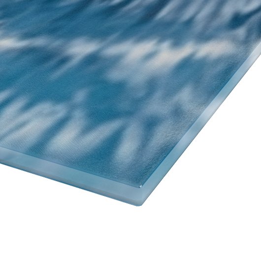 Blue Gefärbte Krawatte Cutting Board Schneidebrett (Ecke)