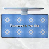 Blue Gefärbte Krawatte Diamonds in Sky Personalisi Schreibtischunterlage