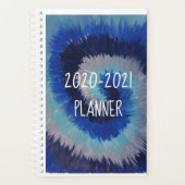 Blue Gefärbte Krawatte Planner 2020-2021 Planer (Vorderseite)