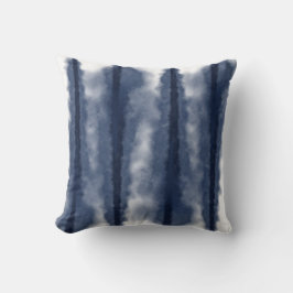 Blue Gefärbte Krawatte Shibori Striped Throw Kisse Kissen