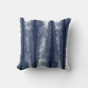 Blue Gefärbte Krawatte Shibori Striped Throw Kisse Kissen