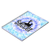 Blue Gefärbte Krawatte Soccer Design, Notebook Notizblock (Linke Seite)
