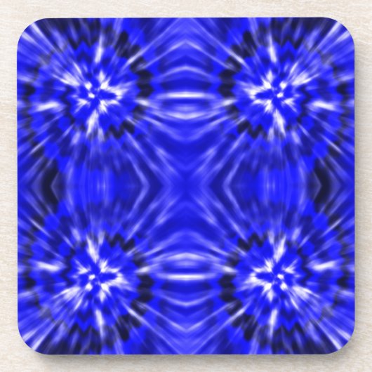 Blue Gefärbte Krawatte Untersetzer Set (Vorderseite)