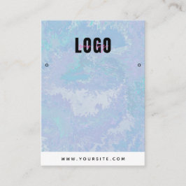 Blue Gefärbte Krawatte Watercolor Ohrringe Juwelen Visitenkarte