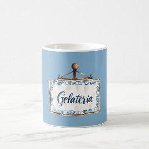 Blue Gelateria (Eiscreme/Gelato Shop) Geburtstag Kaffeetasse