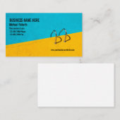 Blue Gelb Pool Care Aqua Services Foto Visitenkarte (Vorne/Hinten)