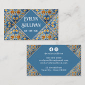 Blue Gelbe Fliesen - Visitenkarte (Vorne/Hinten)