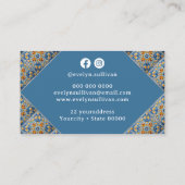 Blue Gelbe Fliesen - Visitenkarte (Rückseite)