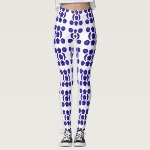 Blue Gem Art Structure Leggings