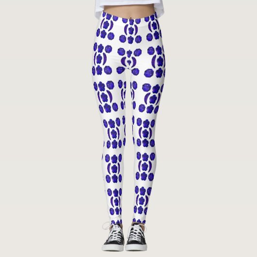 Blue Gem Art Structure Leggings (Vorderseite)