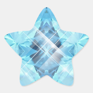 Blue Gem Stern-Aufkleber
