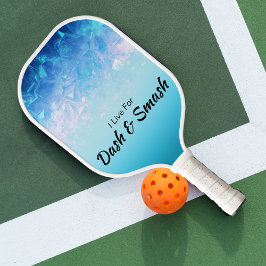 Blue Gems Sparkling Ombre Dash & Smash Pickleball Schläger