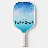 Blue Gems Sparkling Ombre Dash & Smash Pickleball Schläger (Vorderseite)