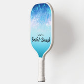 Blue Gems Sparkling Ombre Dash & Smash Pickleball Schläger (Links)
